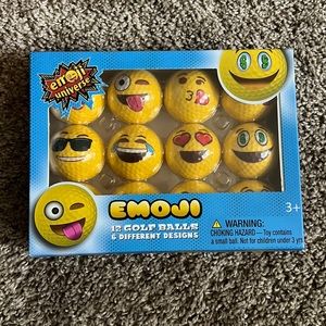 12 Golf Balls with Emoji Designs!